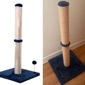Amazon Basics 34“ Navy & Beige Tall Cat Scratching Post